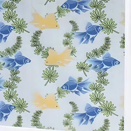 INDIAN ROYALS Blue & White Fish PrintedWaterproof Wall Sticker-picture-40