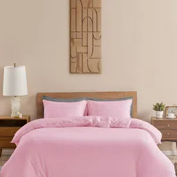 HOMEMONDE Pink 210TC Pure Cotton Queen Duvet Cover-picture-15