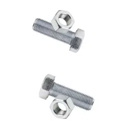 B K JAGAN & CO Size 3/8x1 inch Bolt With Nut Silver (Pack of 25 ) image 4