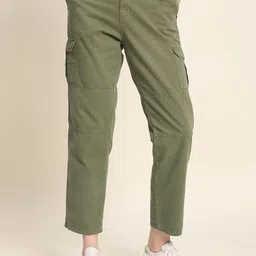 Roadster Women Mid Rise Slim-Fit Cargos Trousers-picture-19