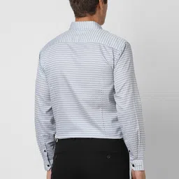 van heusen V Dot Men Spread Collar Geometric Printed Cotton Formal Shirt image 4