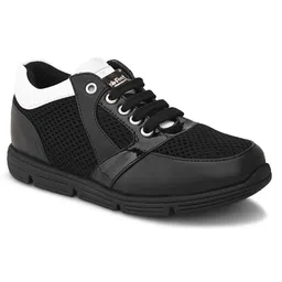 Stefens Mesh Detailed Lace Ups Sneakers - Black image 3