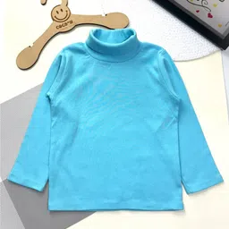 COCOON ORGANICS Cotton Rib Pack Of 3 Full Sleeves Solid Anti Microbial Tees - Yellow Red & Sky Blue image 3