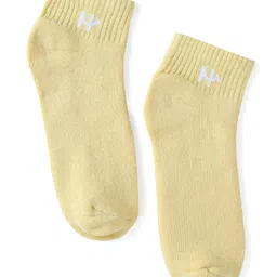 Honeyhap Premium Cotton Bamboo Spandex   With Bio Finish Designed Socks Pack of 5 - Baltic Sea Blue Elixir Pale Banana Azealea Pink & Snapdragon image 3