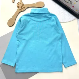 COCOON ORGANICS Cotton Rib Pack Of 3 Full Sleeves Solid Anti Microbial Tees - Yellow Red & Sky Blue image 4