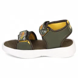 Lil Lollipop Polka Dots Designed Sandals With Velcro Closure - Green image 4