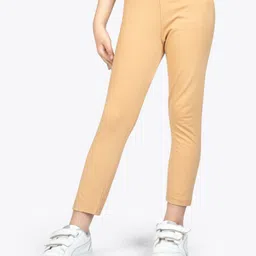 Ariel Cotton Knit Solid Leggings - Peach image 4