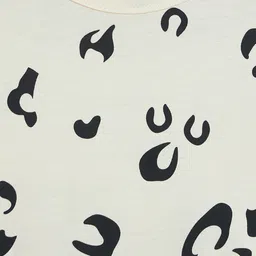 StyloBug Cotton Full Sleeves Leopard Spots Printed Light Winter Sweatshirt - Off White image 4