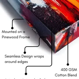 Sassyco Brown And Green Floral and Botanical Printed Canvas Wall Art image 3