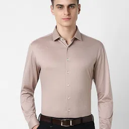 Van Heusen Men Spread Collar Solid Cotton Slim Fit Formal Shirt-picture-35