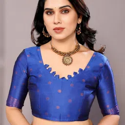 Snofi Creation Woven Design Zari Kanjeevaram Saree image 3