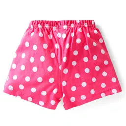 Babyhug Cotton Knit Shorts with Floral & Polka Dot Print Bow Applique  Pack of 3 -  Multicolour image 5