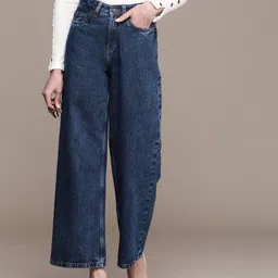 French Connection Women Wide Leg Pure Cotton Jeans-picture-33