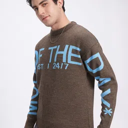 glitchez Moody Typography Knitted Pullover image 2