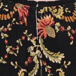 Label Ritu Kumar Floral Printed Bell Sleeve Crepe Fit & Flare Maxi Dress image 2