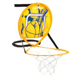 tarmak Basketball Hoop Set with Ball Hoop 100 Yellow Blue image 4