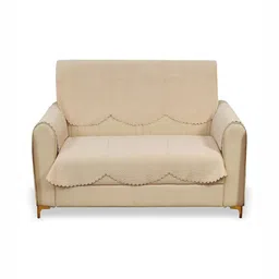Fashion Throw Beige Velvet 4 Piece Sofa Cover With Arms-image-95
