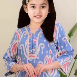 Vetrokart Girls Ethnic Motifs Printed Regular Kurta with Palazzos image 4