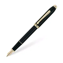 Cross TOWNSEND Gold Plated Lacquer Black Fountain Pen (Black), 576-FD-picture-33