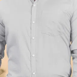 Metronaut Men Classic Fit Solid Spread Collar Cotton Formal Shirt image 2