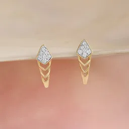 Mia by Tanishq 14KT Gold Natural Diamond Stud Earrings - 1.666gm image 1
