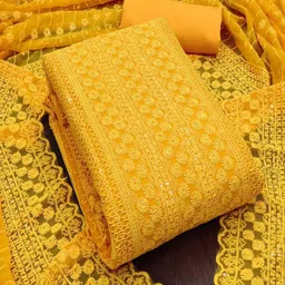 Suha Embroidered Unstitched Dress Material image 3