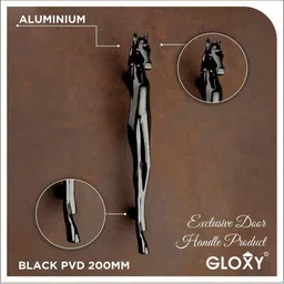 GLOXY Black Finish Horse Shape Door Handle image 2