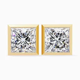 VALANOVA 18Kt Gold 3 Carat Lab Grown Diamond Studded Studs - 1.65 g-picture-22