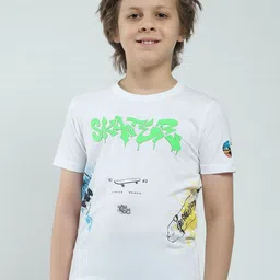 Monte Carlo Boys Graphic Printed Round Neck Cotton T-shirt-picture-47