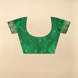 J 6 DESIGNER Ethnic Motifs Woven Design Zari Banarasi Saree With Blouse Piece image 5