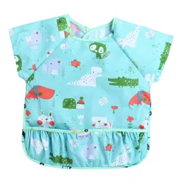 Polka Tots Kids Printed Half Sleeves Apron Feeding Bibs-picture-30