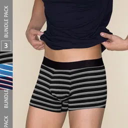 XYXX Pack Of 3 Striped Linea Micro Modal Trunks XYTRNK3PCKN966-picture-16