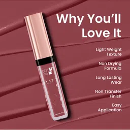 RED 4 Matt Girl Long Lasting Liquid Lipstick - 7 ml - Shade - 209 image 2