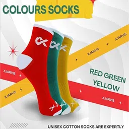 Xjarvis Unisex Pack Of 5 Ankle-Length Socks image 3
