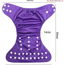 AEREX Reusable Baby Cloth Diapers For 6 Months to 3 Years With 2 Insert Pads & Giraffe Teether Soft Leak Proof Washable Diapers For New Born Babies image 3