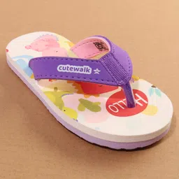 Cute Walk by Babyhug Flip Flop With Dino Print - Purple image 4