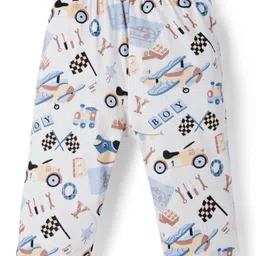 OHMS Single Jersey Knit Full Length Striped Lounge Pant with Vehicle & Animal Print Pack of 5 - Multicolor image 5