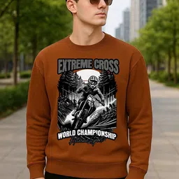 Moda Rapido Graphic Printed Round Neck Pullover Sweatshirt-picture-27
