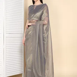 MIJAASHREE FASHION Grey Organza Sarees-picture-37
