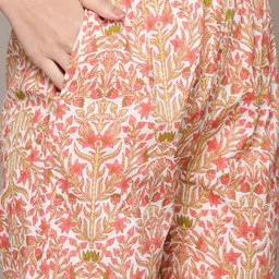 Readiprint Fashions Floral Printed Sequinned Pure Cotton Kurta With Trousers & Dupatta image 3