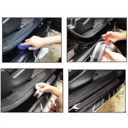 SCA SureStrive TRD Car Door Sill Scuff Guard Protector Universal Fit Anti-Scratch for I20 Elite All Models for Set of 4 image 4