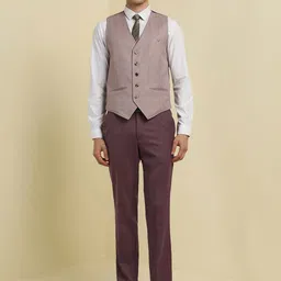 Allen Solly Slim-Fit Single-Breasted Three-Piece Suits image 3