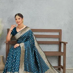 Moda Rapido Woven Design Zari Banarasi Saree image 3