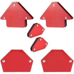 TileMaster Multi-Angle Magnetic Welding Clamp Set 45°, 90° & 135° 80 mm Throat Depth Mild Steel Red, TM-24 (Set of 6)-picture-28