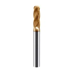 HD Carbide End Mill 4 Flute Ball Nose 14 mm Shank Diameter 80 mm Length Flute Length for Slotting & Drilling Use image 2