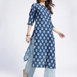 Anouk Rustic Floral Printed Straight Kurta image 5