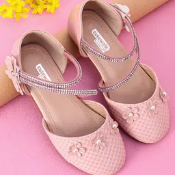 Cute Walk by Babyhug Ballerina with Flower Applique - Pink-picture-19