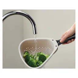 ADKD Kitchen Colander & Strainer with Foldable Handle - Vegetable Washer, Pasta & Rice Drainer, Multi-Purpose Food Strainer for Home & Cooking (Color and Design May Vary)-image-54