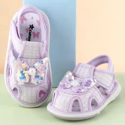 Cute Walk by Babyhug Sandals With Butterfly Applique & Velcro Closure - Purple-picture-28