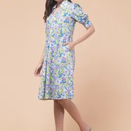 Hive91 Floral Print A-Line Dress image 5